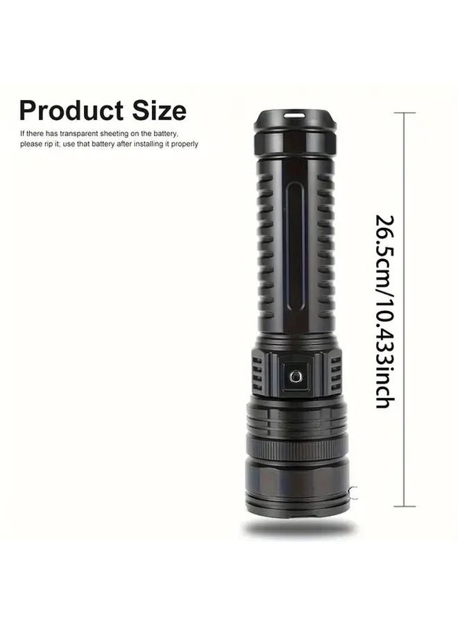 1pc USB Rechargeable Tactical Flashlight With COB Side Light 5 Modes For Camping Emergency - Image 4