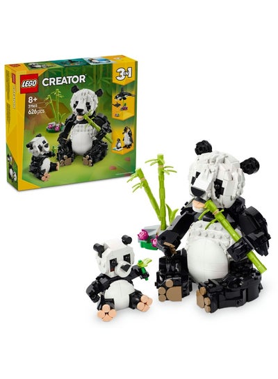 LEGO Creator 3in1 Wild Animals: Panda Family Toy Set 31165 (Age 8+, 626 Pieces)
