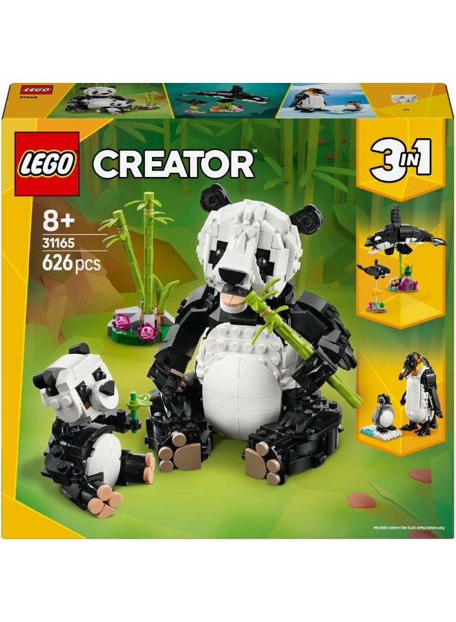 LEGO Creator 3in1 Wild Animals: Panda Family Toy Set 31165 (Age 8+, 626 Pieces) - Image 2