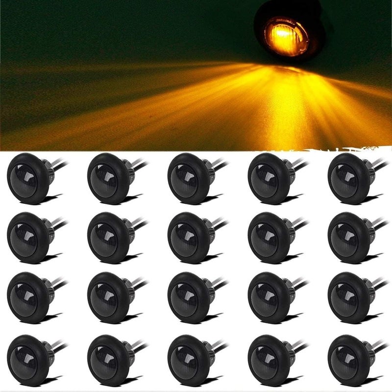 Partsam 20Pack Amber LED Clearance Marker Lights - Image 1