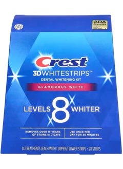 Crest Crest, 3D Whitestrips , Dental Whitening Kit, Glamorous White, 28 Strips  - Image 1