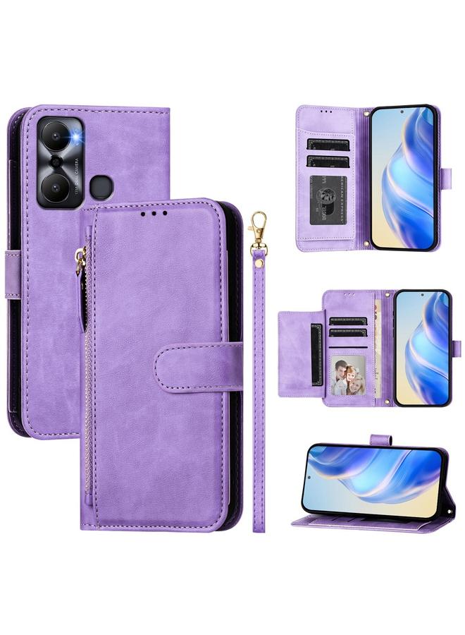 S-TOP Case For Infinix Hot 20 Play Multi-Card Slots Zipper Wallet Leather Phone Case - Image 1