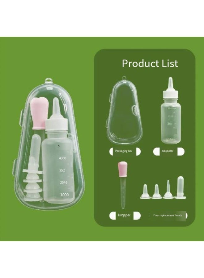 general Pet feeder set with bottle and syringe combination, medicine feeder for kittens and puppies to prevent choking - Image 1
