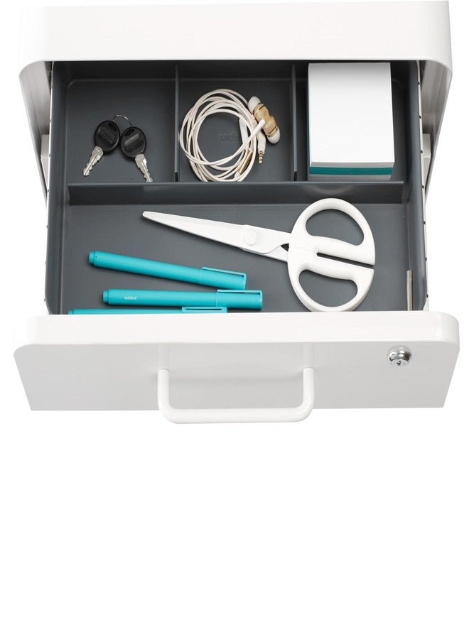 Poppin Drawer Organizer - Filing Drawer Organizer with 4 Compartments, File Cabinet Organizer fits ONLY Stow File Drawers, Sturdy Plastic, Multiple Colors Available (Dark Gray) - Image 3