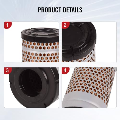 TOPAZ 6C060-99410 6C06099410 Engine Air Filter Compatible With Kubota B1700 B21 B2100 B2301 B2320 B2400 B2410 B26 B2601 - Image 2