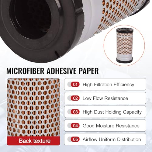 TOPAZ 6C060-99410 6C06099410 Engine Air Filter Compatible With Kubota B1700 B21 B2100 B2301 B2320 B2400 B2410 B26 B2601 - Image 4