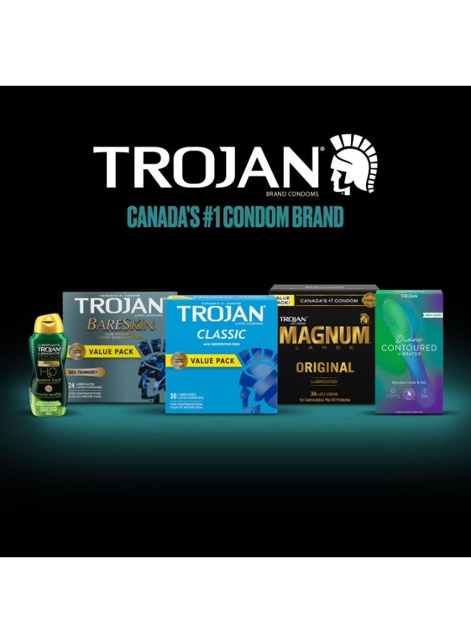 Trojan BareSkin Lubricated Condoms, Super Thin & Sensitive, 24 Lubricated Latex Condoms - Image 3