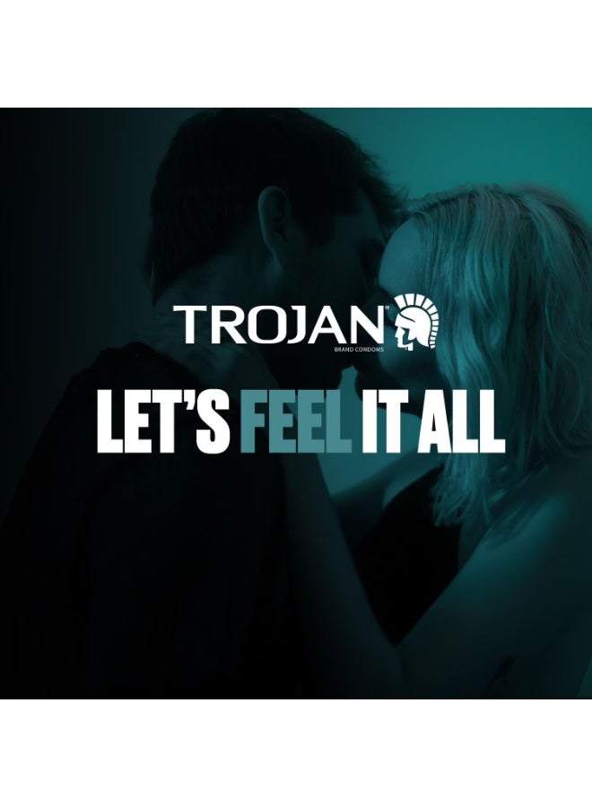 Trojan BareSkin Lubricated Condoms, Super Thin & Sensitive, 24 Lubricated Latex Condoms - Image 2