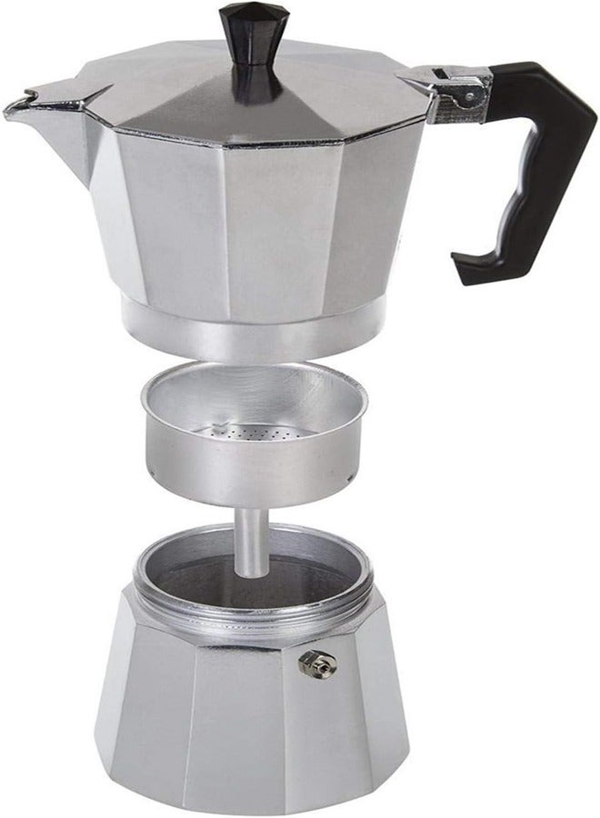 ATM Turkish Coffee Maker Italian Espresso Moka Coffee Pot Octagonal For Coffee Lover Aluminum 6 Cups 300Ml - Image 3