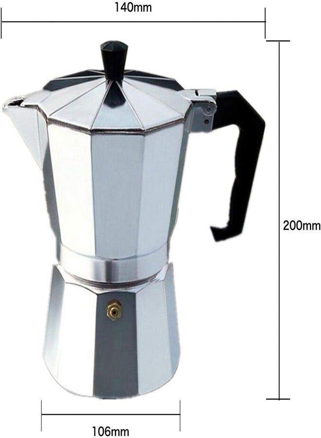 ATM Turkish Coffee Maker Italian Espresso Moka Coffee Pot Octagonal For Coffee Lover Aluminum 6 Cups 300Ml - Image 2