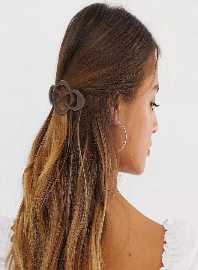 Amariver Hair Barrettes for Women 4packs Brown Hair Clips French Barrette Vintage HairClips f Stylish Accessories for Women Girls - Image 4