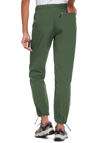 baleaf Travel Pants Women Hiking Long Tall Lightweight Quick Dry Water Resistant Cargo Pants 31'' Army Green Size L - Image 3