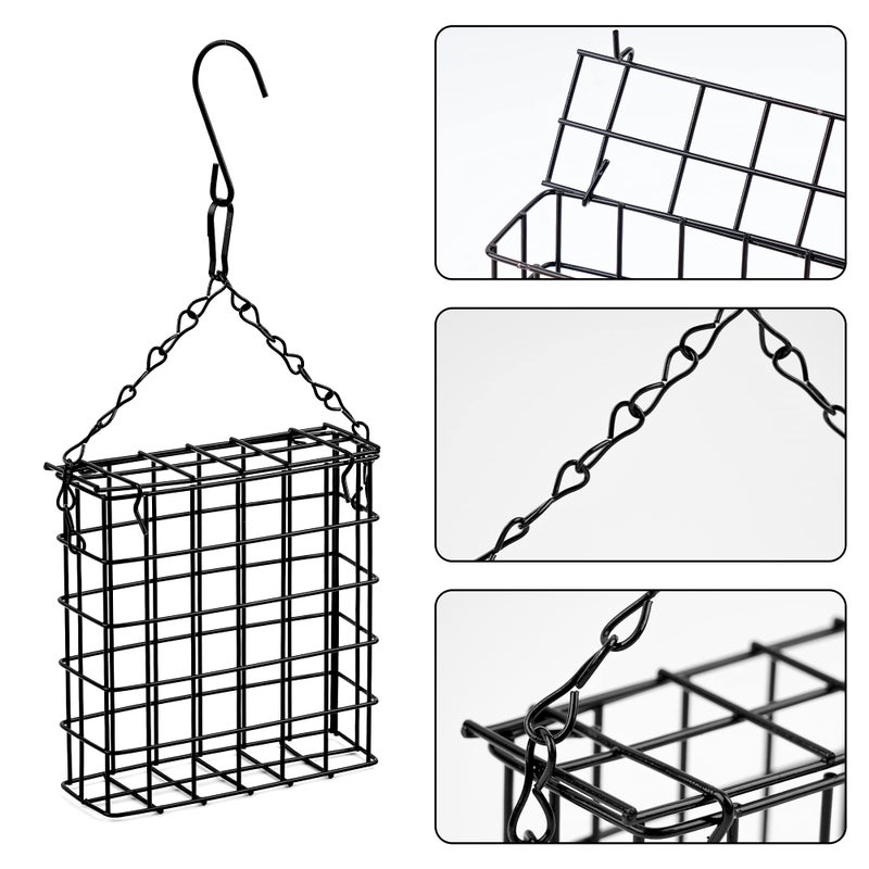Shitailu 2Pcs Suet Bird Feeders, Outdoor Garden Cages for Outside Hanging, Single Suet Cake, One Suet Capacity - Image 3