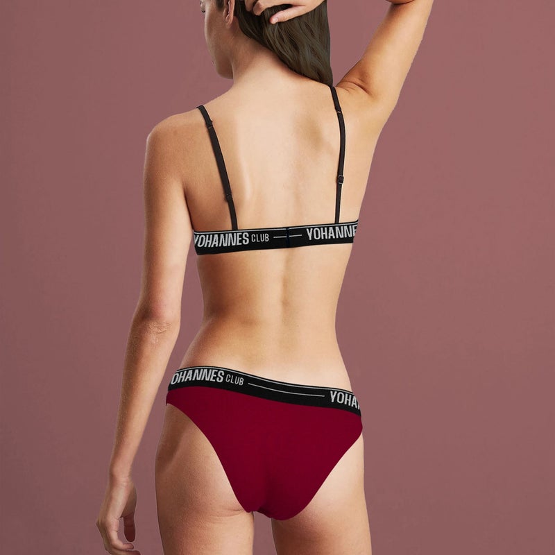 Yohannes Club Yohannesclub, Women, Underwear Set, (Bralet-Slip), Claret Red - Image 5