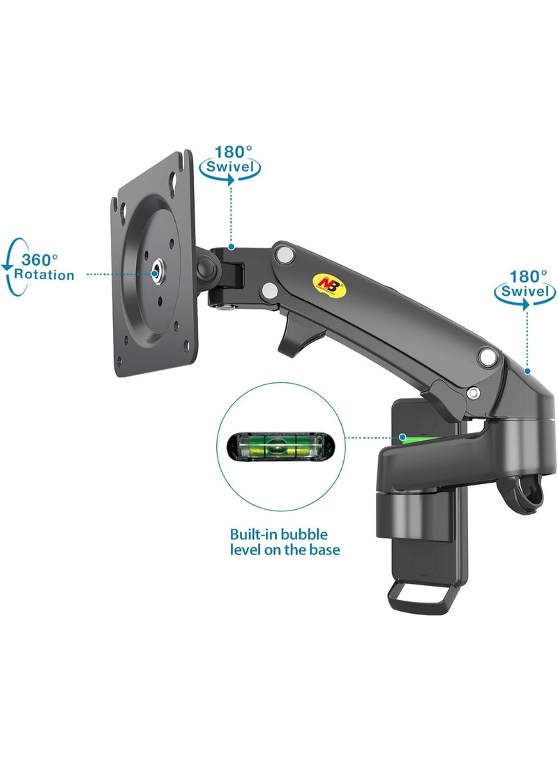 حامل حائط للشاشات من 17 إلى 27 بوصة – متحرك بالكامل مع ذراع دوّار – تصميم قوي وموفر للمساحة للاستخدام اليومي - Image 2