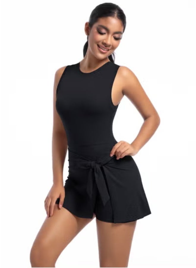 RedMapleTEK Tennis Skirt Yoga Wear Tank Top All-in-One Fitness Wear Golf Dress  - Image 1