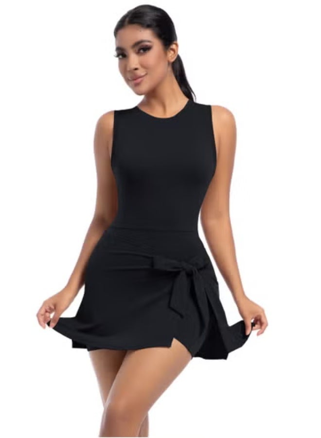 RedMapleTEK Tennis Skirt Yoga Wear Tank Top All-in-One Fitness Wear Golf Dress  - Image 5
