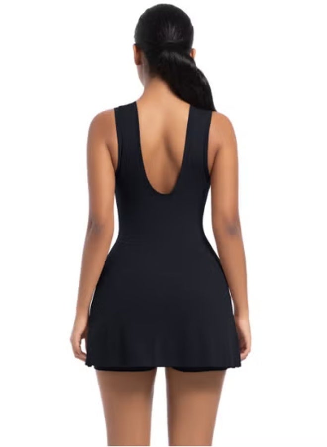RedMapleTEK Tennis Skirt Yoga Wear Tank Top All-in-One Fitness Wear Golf Dress  - Image 4