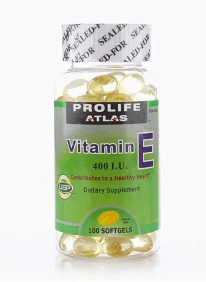 ATLAS Prolie Vitamin E 400IU X 100 Softgels  - Image 1