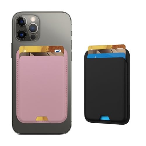 iLodn Magnetic Wallet Compatible with MagSafe for iPhone 17 16 15 14 13 12 Pro Max Air Plus Model Mag 3 Safe Card Holder Stick on Accessories for Apple Cell Phone Case BlackPink - Image 1