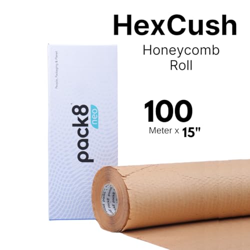 Pack8 Neo Honeycomb paper bubble wrap roll | Expandable Upto 40-50% | Eco-Friendly Packaging For Small Business | Paper Bubble Wrap Roll for Packing, Shipping, Moving, (15" x 100m) - Image 4