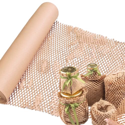 Pack8 Neo Honeycomb paper bubble wrap roll | Expandable Upto 40-50% | Eco-Friendly Packaging For Small Business | Paper Bubble Wrap Roll for Packing, Shipping, Moving, (15" x 100m) - Image 1