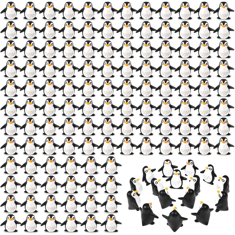 Bbiamsleep 130 Pcs Miniature Penguin Figurine Mini Resin Penguin Figurines Mini Resin Animals for Fairy Garden Micro Landscape Winter Christmas Decor - Image 1