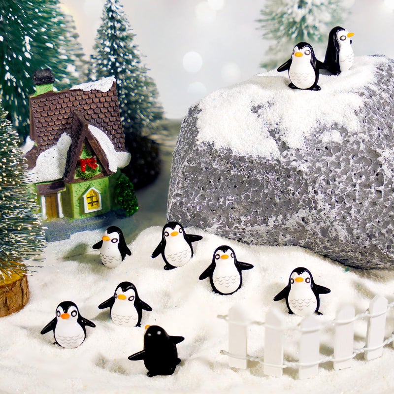 Bbiamsleep 130 Pcs Miniature Penguin Figurine Mini Resin Penguin Figurines Mini Resin Animals for Fairy Garden Micro Landscape Winter Christmas Decor - Image 4
