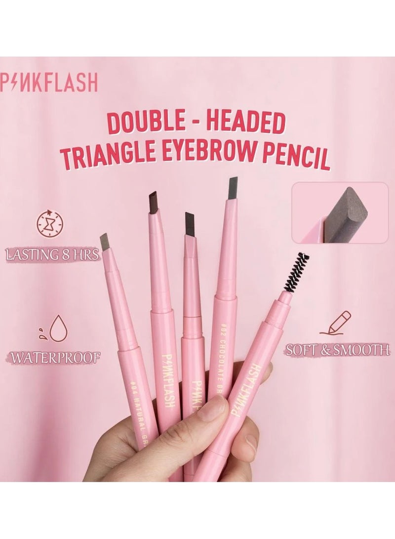 Pink Flash Waterproof Eyebrow Pencil  PF-E09 - Image 2