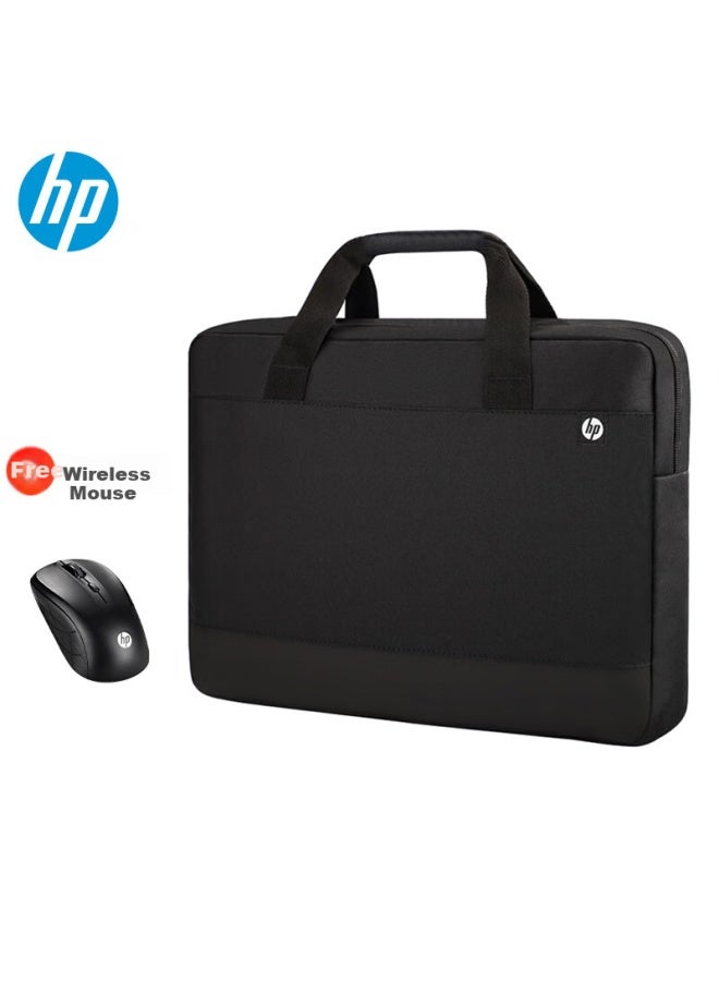 HP حقيبة كمبيوتر محمول Hp مجموعة حقيبة كمبيوتر محمول ماوس 15.6 بوصة حقيبة كمبيوتر محمول أعمال ماوس لاسلكي حقيبة كمبيوتر محمول مكتب أعمال رجال ونساء حقيبة كمبيوتر محمول مضادة للرش - Image 3