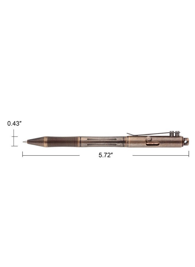 Solid Brass Bolt Action Pen Compatible With Pilot G2 Refill Stainless Steel Clip Heavy Weight For Tremor Parkinson Arthritic Hands Copper Plated Retro Black (Rg335) - pzsku/Z90E0353E1AEA14A9485EZ/45/_/1720520431/d97e7e1a-f9ae-4129-bd56-2e6d37fb8e6d