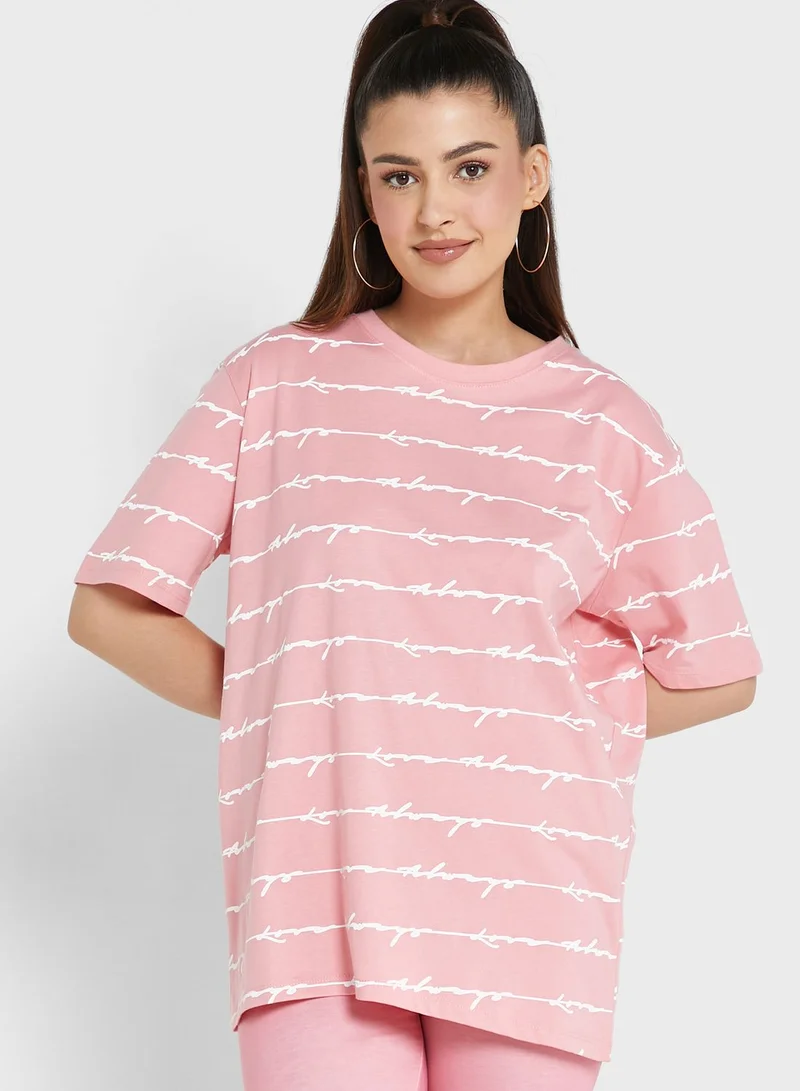 Ginger Short Sleeve Graphic Tee & Shorts Set