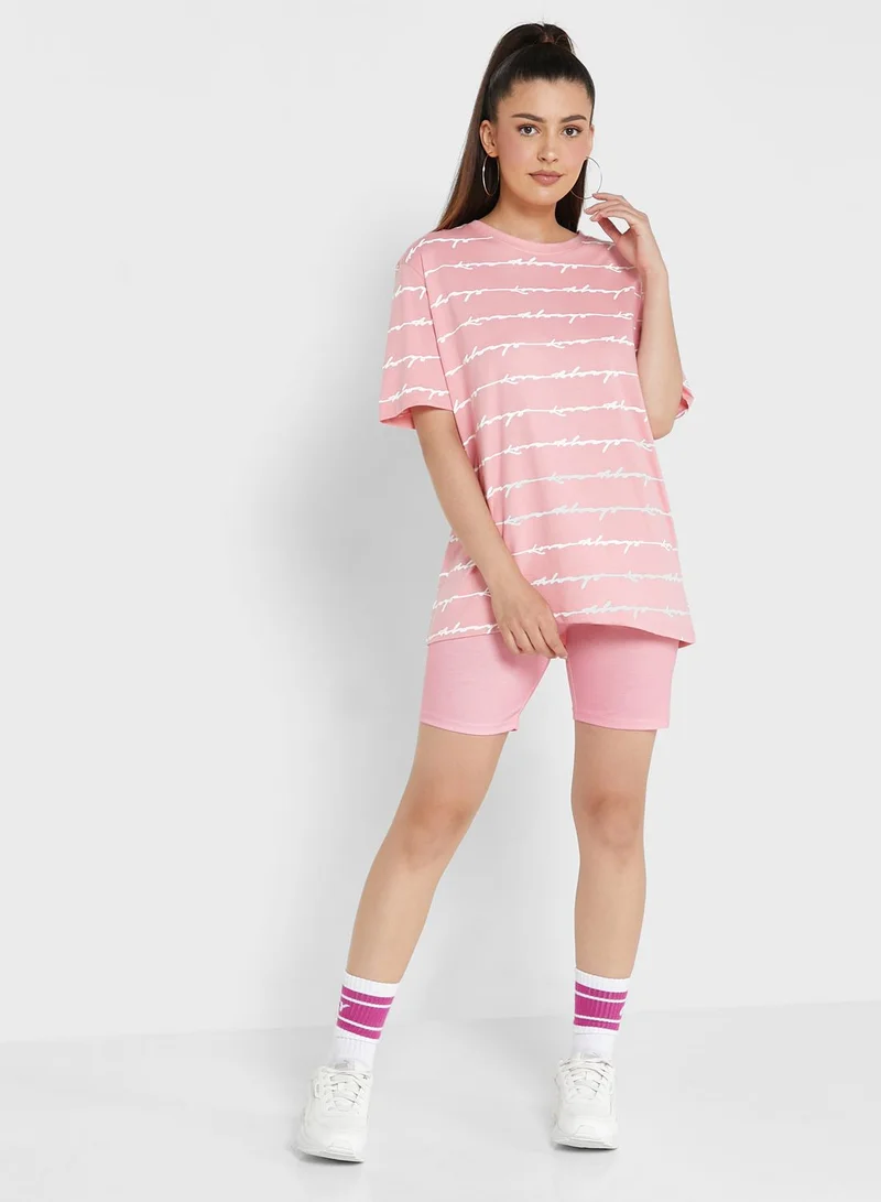 Ginger Short Sleeve Graphic Tee & Shorts Set