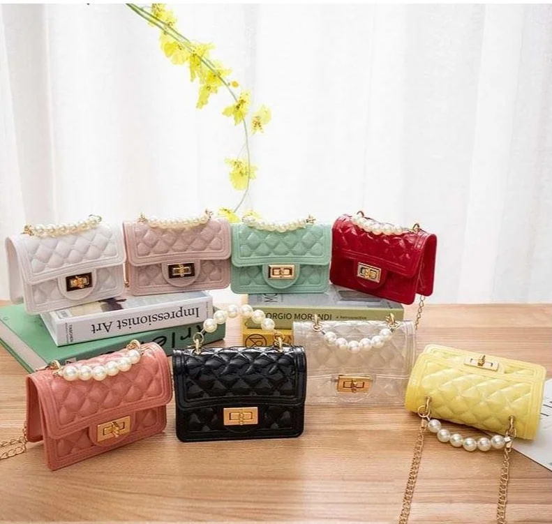 Lion Llama Coral Mini Pearl Top Handle Bag | Elegant Small Handbag for Women & Girls