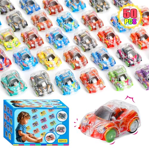 Worgree 50 Pcs Mini Pull Back Cars Small Race Car Toys Bulk Party Favors for Kids 48 812 Treasure Box Toys for Classroom Prizes Pinata Goodie Bags Stuffers Birthday Gifts for Boys Girls Toddlers - Image 1