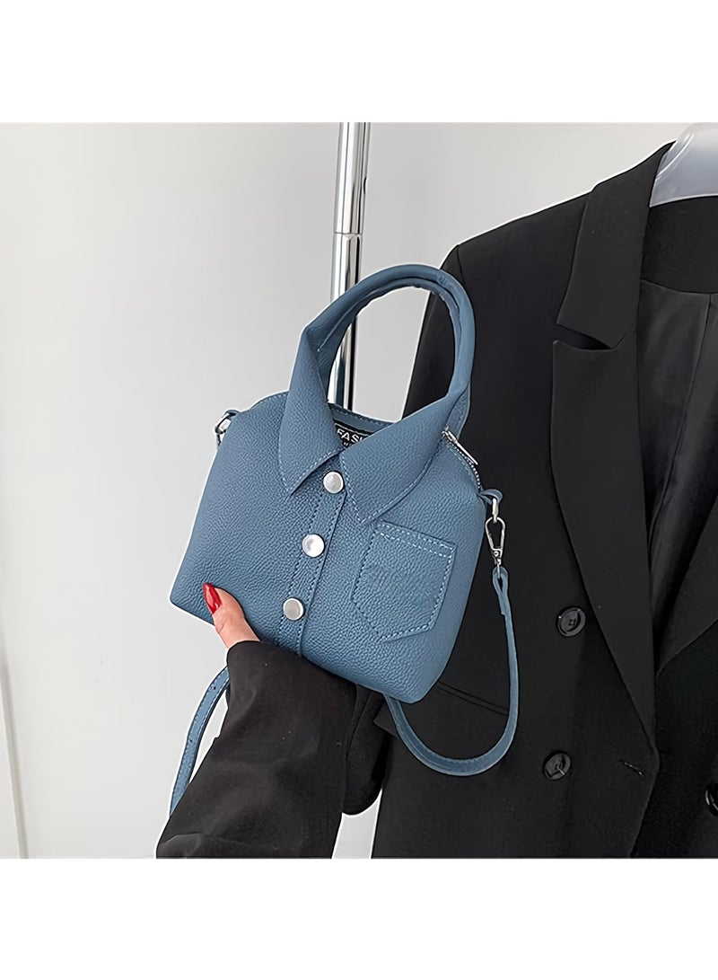 AROAQ Women Handbag, Lightweight Elegant Design Women Shirt Bag, High Quality Material Compact Crossbody Bag, Soft And Durable Shoulder Bag For Women, (1pc, Blue) - Image 3