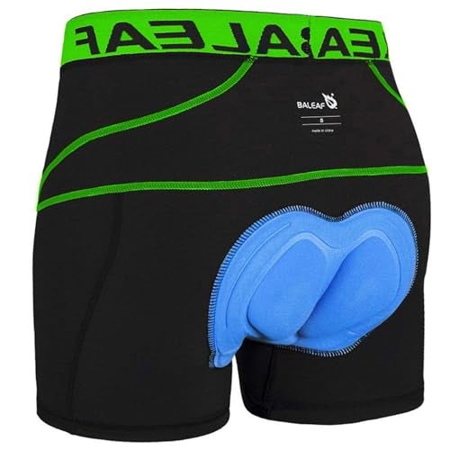 baleaf Men's 3D Padded Bike Shorts Cycling Underwear MTB Liner Road Biking Bicycle Clothes Green XL - Image 1
