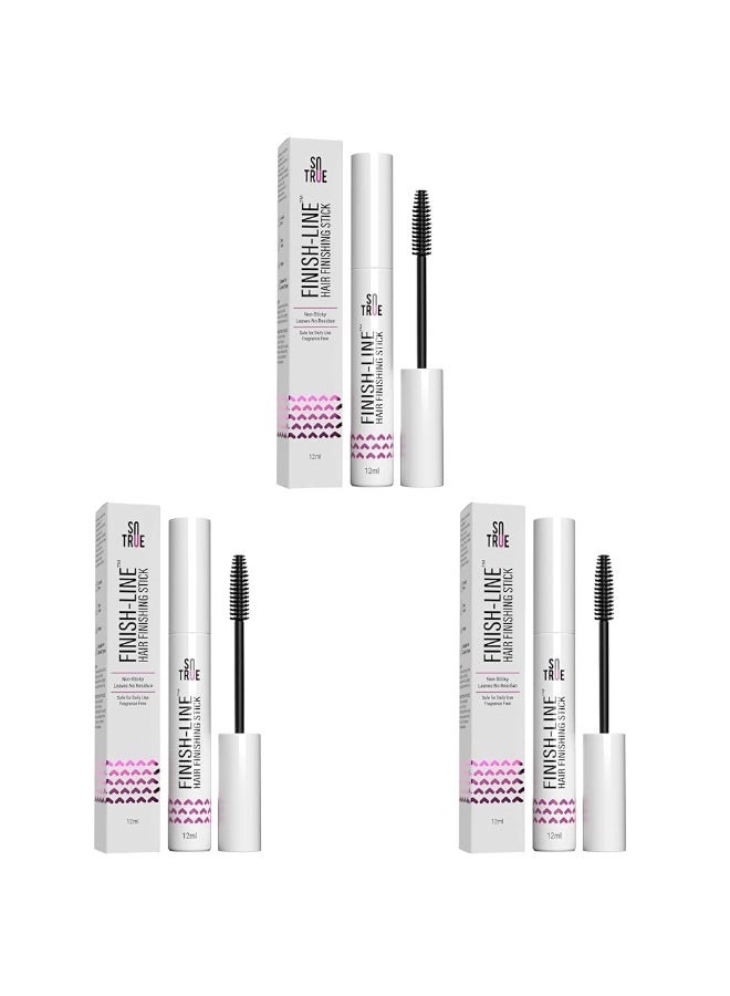 So True Sotrue Finish Line Hair Finishing Stick For Women 12ml | Anti Flyaway for Smooth, Non-Greasy, and Non-Oily Look | For all Hair Types (set of 3) - Image 1