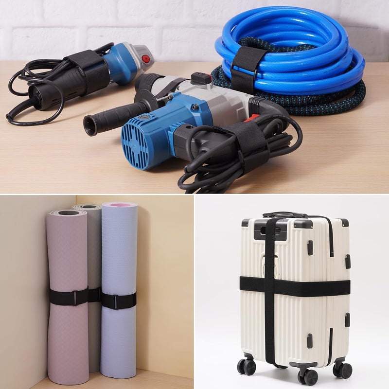 Trilancer 5cm x 5m Heavy Duty Hook and Loop Straps with 15 Buckles – Adjustable, Cut-to-Length, Reusable Cinch Straps for Securing Cables, Hoses, Pipes, and More - Image 3