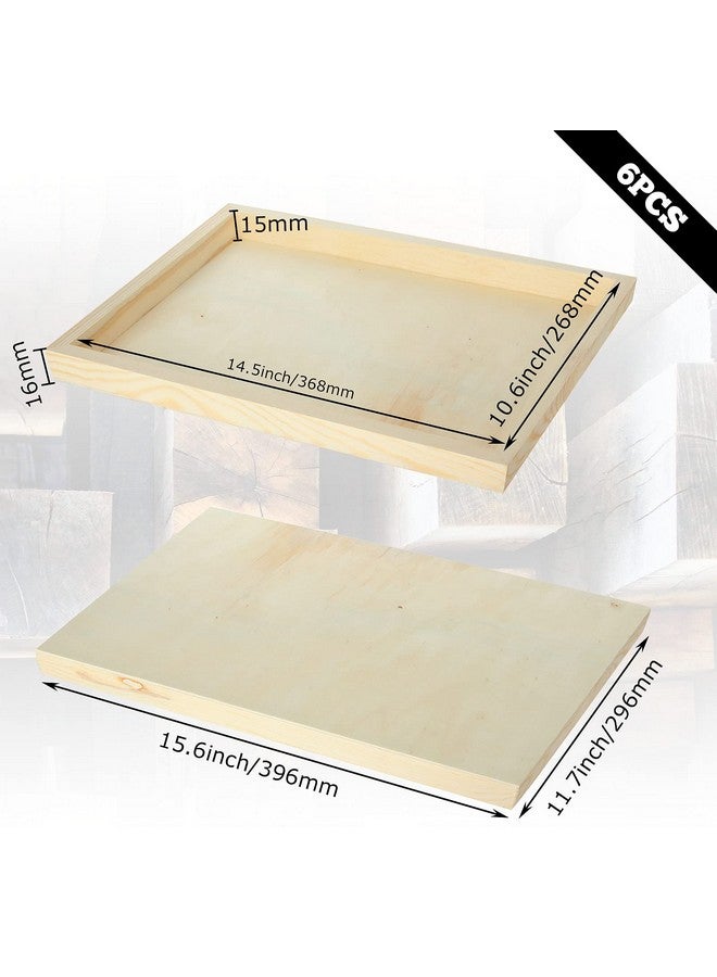 FVIEXE 6Pcs Wood Panels For Painting 12 X 16 Inch Craft Wood Canvas Panel Boards Unfinished Cradled Wood Panels For Arts & Crafts Wooden Painting Pouring Panel Board - Image 3