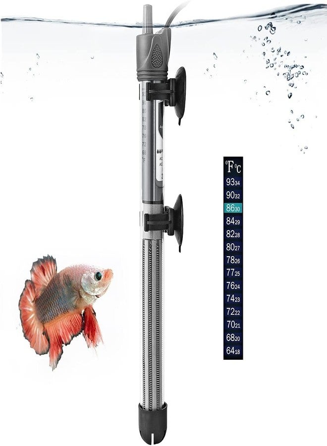 VAYINATO® Imported Aquarium Fish Tank Glass Heater with Free Thermometer | IP 68 Water Proof | Blast Proof (100 Watts (Suitable for 100 L Tank)) by Petzlifeworld - Image 1