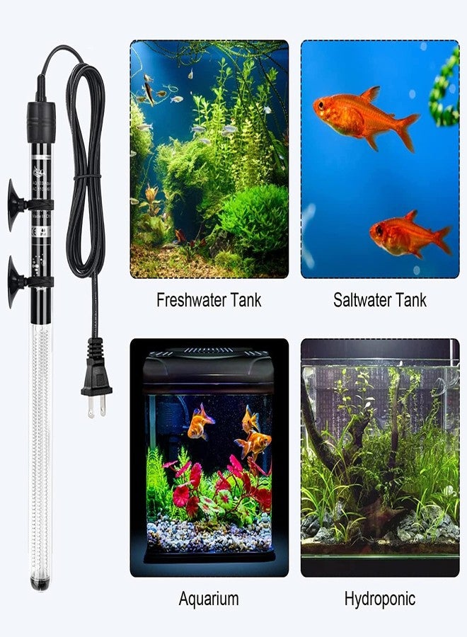 VAYINATO® Imported Aquarium Fish Tank Glass Heater with Free Thermometer | IP 68 Water Proof | Blast Proof (100 Watts (Suitable for 100 L Tank)) by Petzlifeworld - Image 4