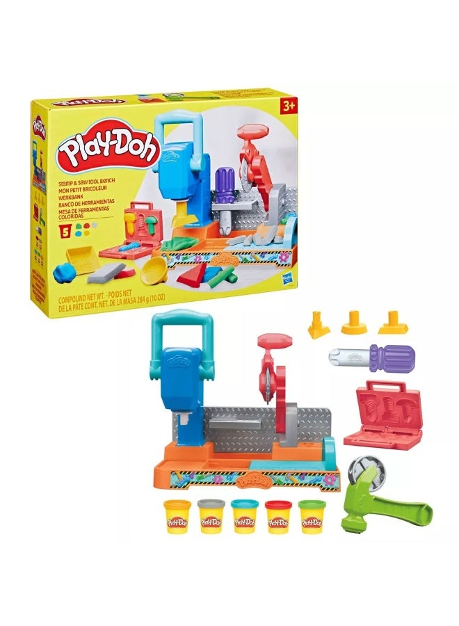 Play-Doh Stamp And Saw Tool Bench Playset (284 G) - Image 2