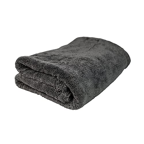ExoForma Mega Car Drying Towel - Holds Up to 9 lbs, No Streaks, Scratches, or Water Spots | 1200 GSM Microfiber Double Twist Pile & Edgeless Design, 1 Quick & Effortless Dry - 24” x 36” - Image 2