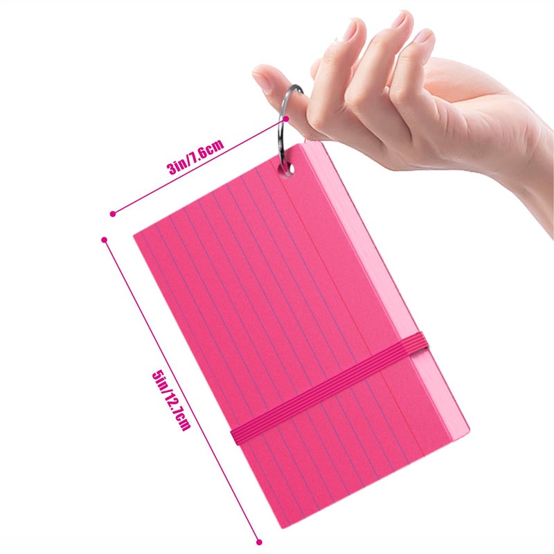 YIZUUN Colored Index Cards 3x5, YIZUUN Flash Cards with Ring, 200 PCS, Ruled Note Cards, Flash Cards for Studying, 3x5 Note Cards for Office, Home, School - Image 2