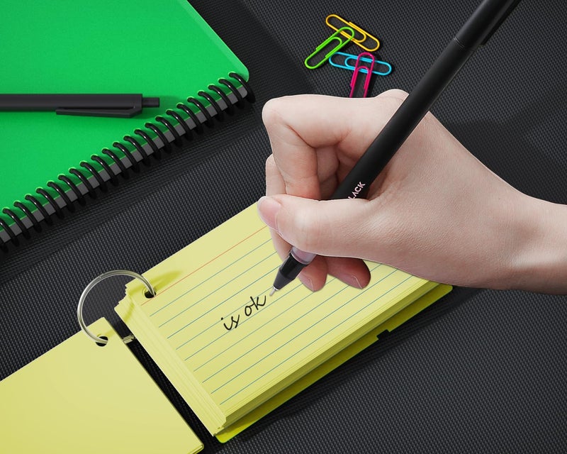 YIZUUN Colored Index Cards 3x5, YIZUUN Flash Cards with Ring, 200 PCS, Ruled Note Cards, Flash Cards for Studying, 3x5 Note Cards for Office, Home, School - Image 5