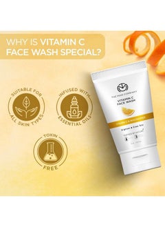 The Man Company Skin Brightening Vitamin C Face Wash With Turmeric And Niacinamide For Clean Bright & Soft Skin I Oil Free Look I Unclog Pores Instant Glow; Paraben Free 75 Ml  - Image 4