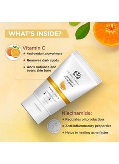 The Man Company Skin Brightening Vitamin C Face Wash With Turmeric And Niacinamide For Clean Bright & Soft Skin I Oil Free Look I Unclog Pores Instant Glow; Paraben Free 75 Ml  - Image 3