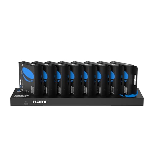 OREI HDMI Extender Splitter 1 in 8 Out Over CAT6/7 Cable 4K@30Hz with EDID Management - Up to 132 Ft - Loop Out - IR Control - Low Latency - Image 1