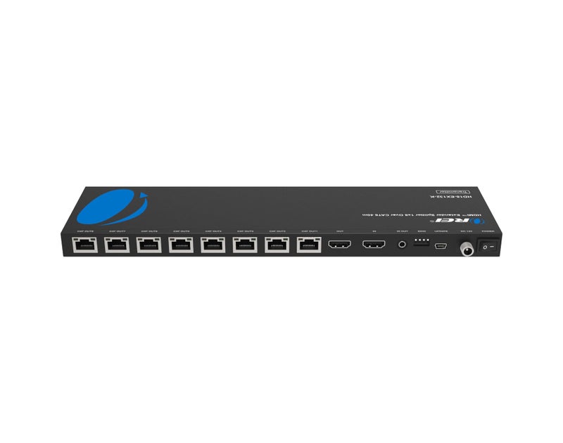 OREI HDMI Extender Splitter 1 in 8 Out Over CAT6/7 Cable 4K@30Hz with EDID Management - Up to 132 Ft - Loop Out - IR Control - Low Latency - Image 4